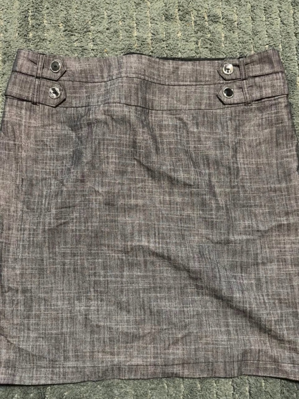 Heathered Gray Pencil Skirt - Women